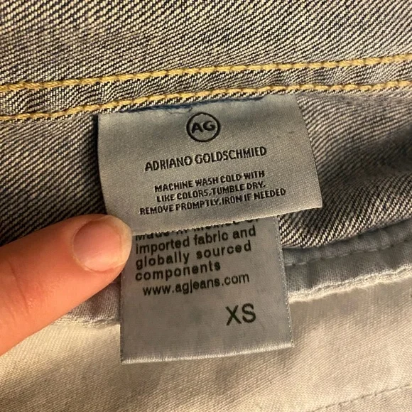 Adriano Goldschmied AG Distressed Denim Jacket Blue XS - Picture 9 of 9